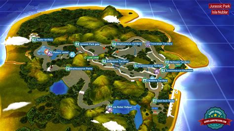 Introduction And Map Jurassic Park Secrets In Free Roam Lego Jurassic World Game Guide