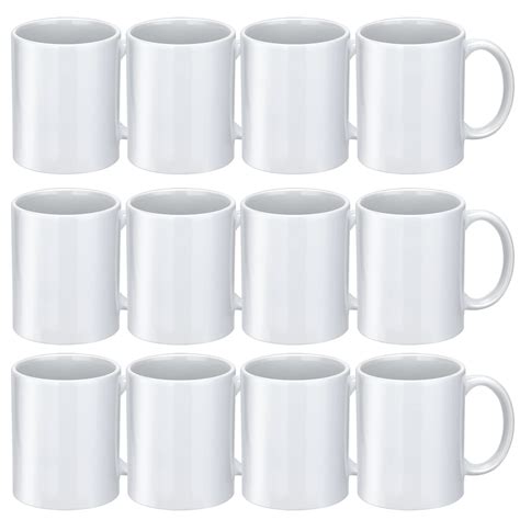 Miucoguier Sublimation Mugs Set Of 12 12 Oz Sublimation Mugs Blank