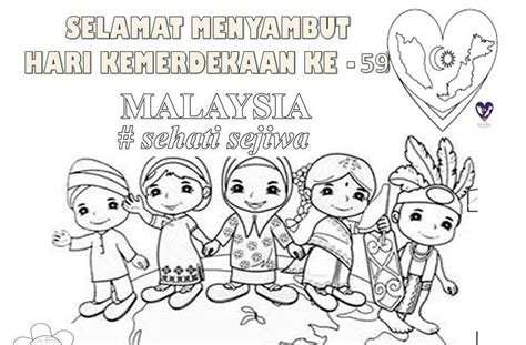 Gambar Kemerdekaan Malaysia Untuk Mewarna Mewarna Lembaran Kerja Tema