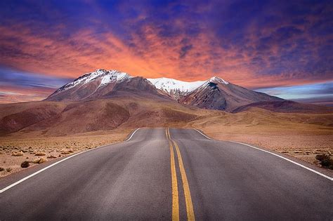 Landscape Mountain Road Sky Clouds Scenic 4k Wallpaper Pikist