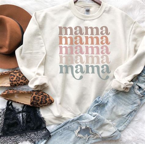 Retro Mama Row Sweatshirt Mama Hoodie Mama Sweatshirt Retro Etsy