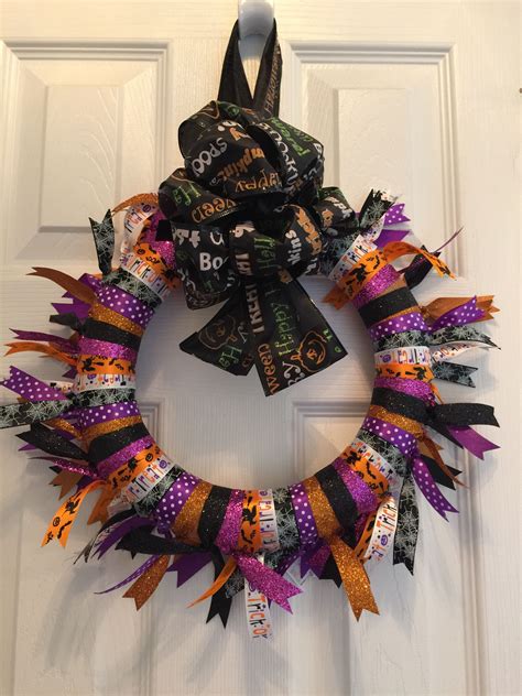 We did not find results for: Halloween Dollar Tree Ribbon Wreath- cost $10.00, took an ...