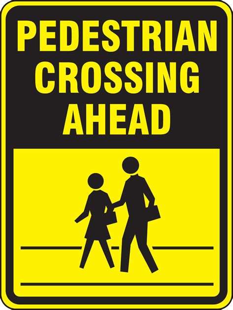 Bicycle And Pedestrian Sign Pedestrian Crossing Ahead Frw518ra
