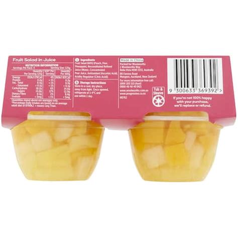 Woolworths Fruit Salad In Juice Cups 4 Pack Bunch
