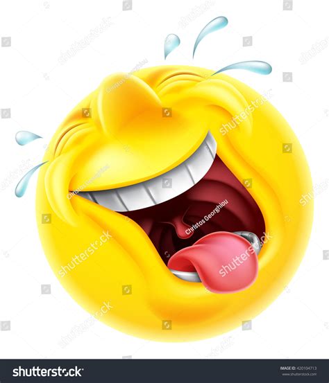Very Happy Laughing Emoji Emoticon Smiley Stock Vector