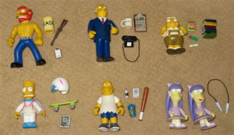 Simpsons Playmates World Of Springfield Series 8 Action Figure Complete Set Ebay