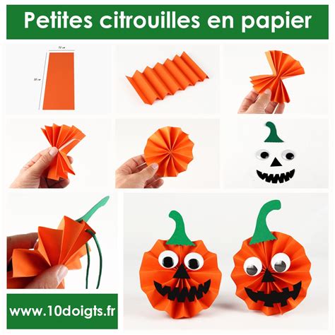 Petites Citrouilles En Papier Tutos Halloween 10 Doigts