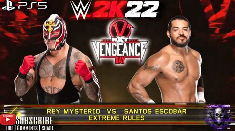 REY MYSTERIO VS SANTOS ESCOBAR WWE2K22 GAMEPLAY YouTube