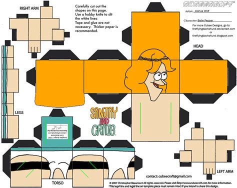 Belle Pepper Paper Toy Free Printable Papercraft Templates