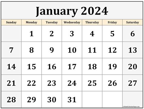 January 2024 Calendar With Holidays Printable