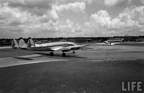 An Eastern Air Lines Lockheed Constellation Follows A Douglas Dc 3 To