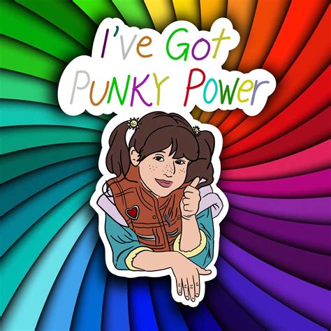 Punky Brewster Sticker Ive Got Punky Power Adhesive 80s Tv Etsy
