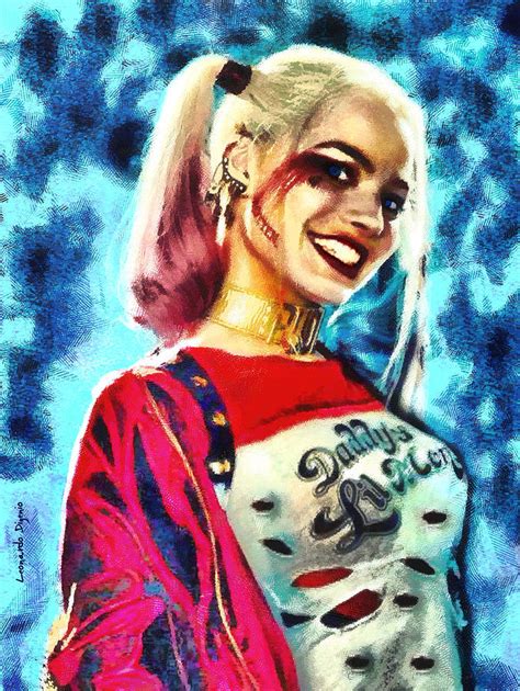 Harley Quinn 445 Pa Painting By Leonardo Digenio Fine Art America