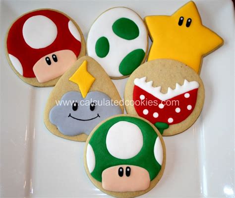 Mario Themed Sugar Cookies - Calculated Cookies | Cookies, Sugar cookies, Sugar cookies decorated