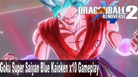 Goku Super Saiyan Blue Kaioken X10 Gameplay Dragon Ball Xenoverse 2