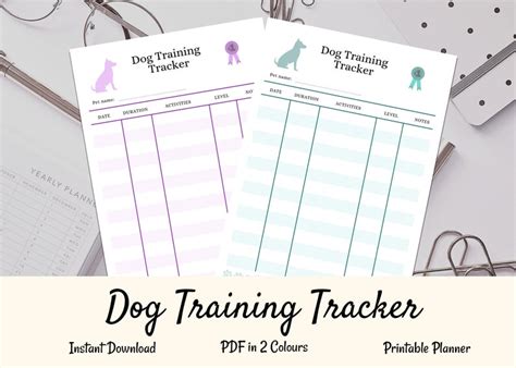 Printable Dog Training Planner Pet Binder Pdf Insert Pet Organiser