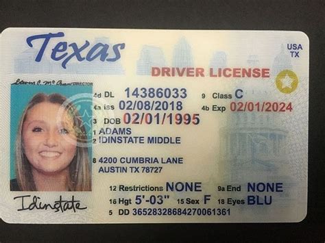 Fake Texas Driver License Template Jesplans