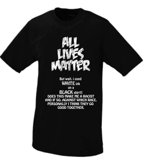 All Lives Matter 2 Parody Black White Lives Matter T Shirt Long