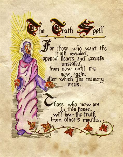 The Truth Spell By Charmed Bos On Deviantart Charmed Book Of Shadows
