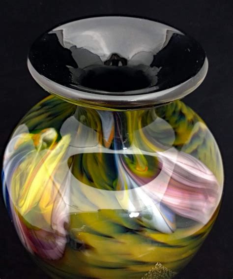 Large Kamei Glass Osaka Vase Art Glass Blown Cased Glass Etsy