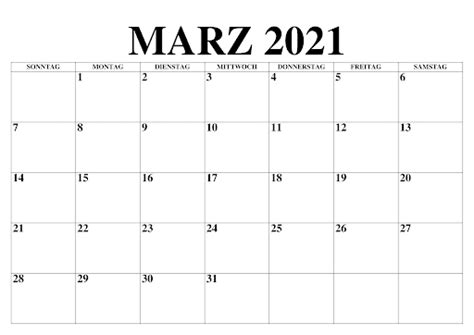 Nachstehend finden sie die kalender für 2021 für deutschland und alle bundesländer zum ausdrucken. Druckbare März 2021 Kalender Zum Ausdrucken [PDF, Excel ...