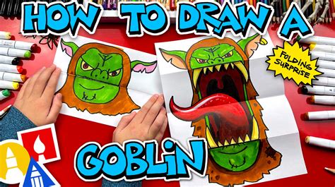 How To Draw A Big Mouth Goblin Art For Kids Hub