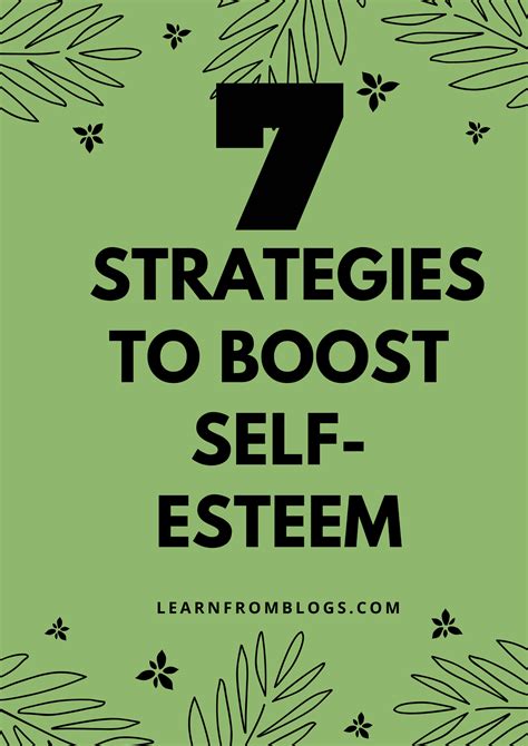 7 Strategies To Boost Self Esteem Personal Development