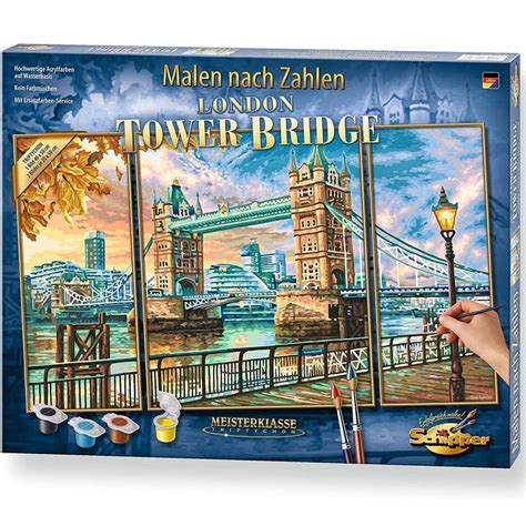 Schipper London Tower Bridge Triptych Premium Paint By Numbers Craft