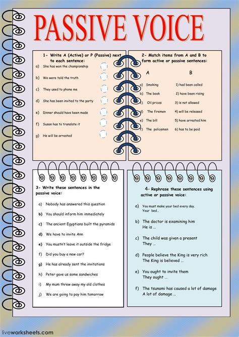 passive voice interactive worksheet db excelcom