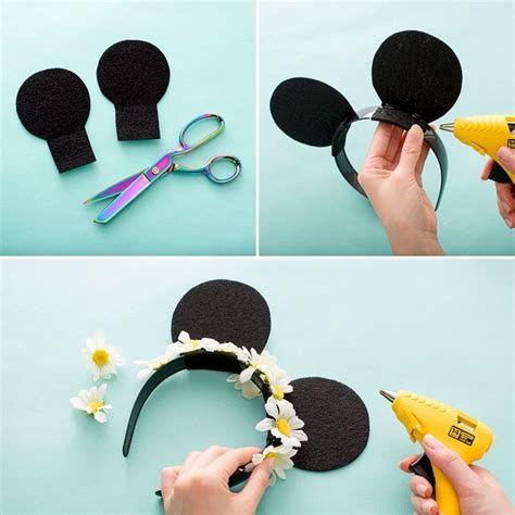 Learn How To Make A Pair Of Minnie Mouse Flower Crown Ears With This