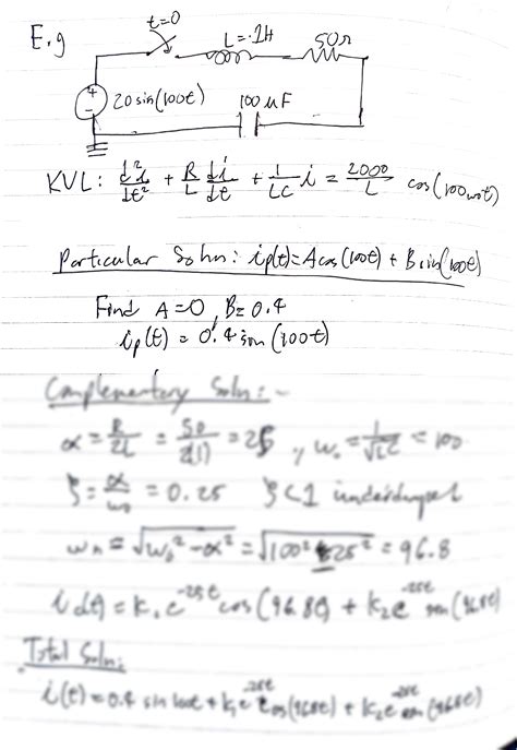 Solution Introduction To Second Order Transient Equations For