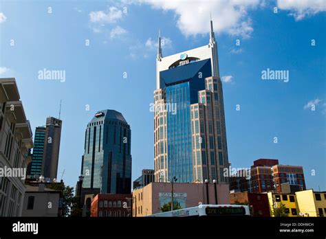 Downtown Nashville Tn Usa Atandt Building Stock Photo Alamy