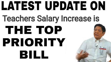 Teachers Salary Increase Is The Top Priority Bill Youtube