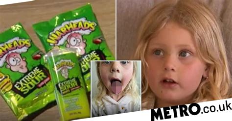 Girl 4 Burns Hole In Her Tongue Eating Warhead Sour Sweets Metro News