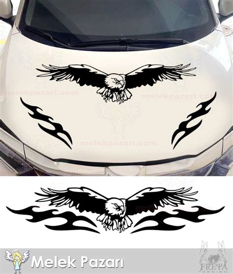 Eagle Car Hood Sticker Car Sticker Eagle Decal Eagle Car Etsy