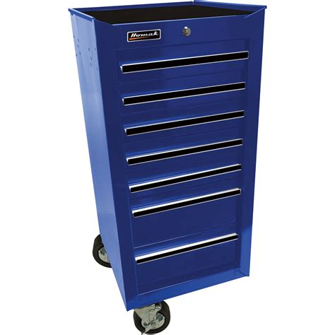 Homak 17in. Pro Series 7-Drawer Side Cabinet — Blue, Model# BL08041071