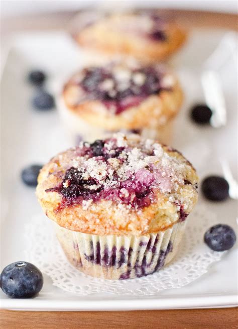 The Best Lemon Topped Blueberry Muffins Amy Kays Kitchen