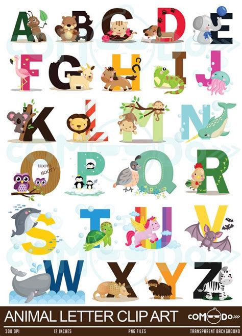 Animal Print Watercolor Alphabets Animal Theme Alphabets Kids Alphabet