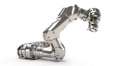 흰색 배경에 로봇 팔 흰색 배경에 고립 된 3d 렌더링 금속 로봇 팔 고화질 사진 사진 배경 일러스트 및 사진 무료 다운로드
