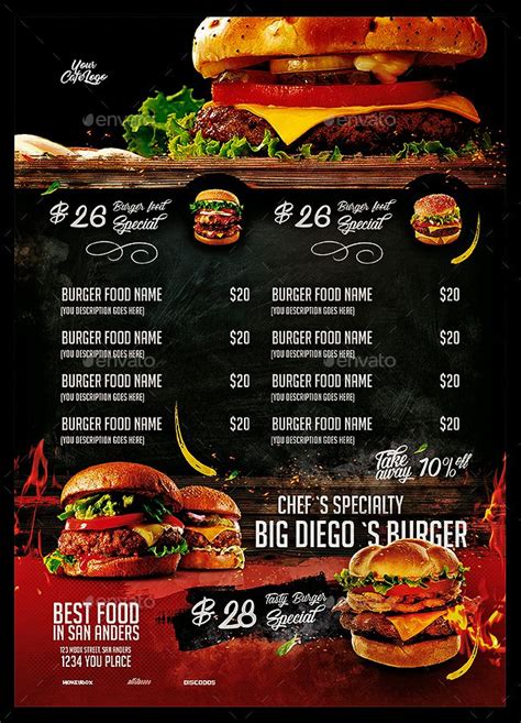 Fast Food Menu Food Menu Design Fast Food Menu Pizza Menu Design