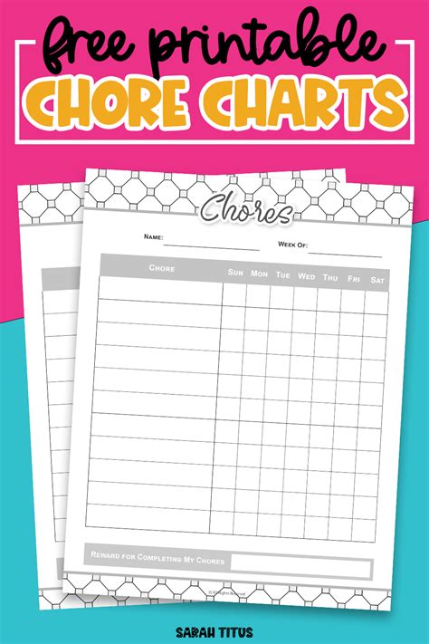 Creating A Chore Chart That Is Right For You Sarah Titus 2fe