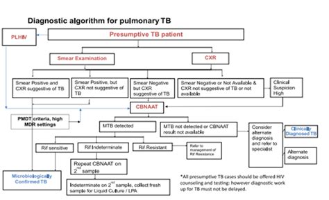diagnostic algorithm for tb disease in ntep knowledge base
