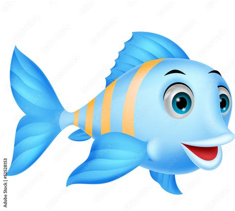Cute Fish Cartoon Stock Vector Adobe Stock
