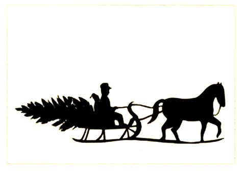 Horse Drawn Sleigh Silhouette At Getdrawings Free Download