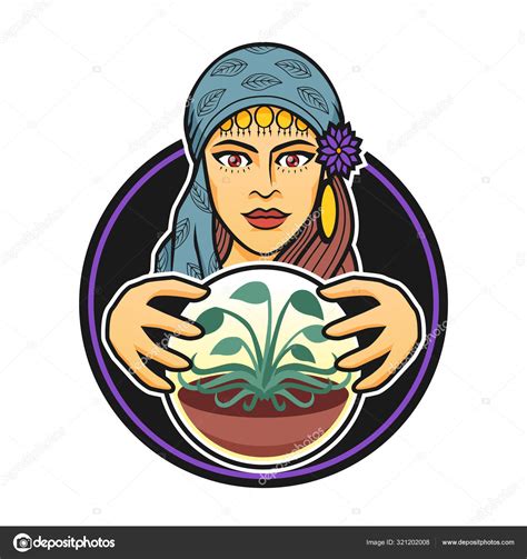 Vector Illustration Of A Gypsy Woman — Stock Vector © Ednalstudio