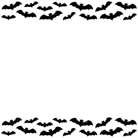 Halloween Bats Decorative Border Halloween Bat Border Png And Vector
