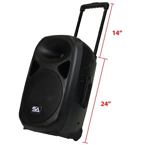 Seismic Audio Powered 15 Pa Speaker Rechargeable With Reverb