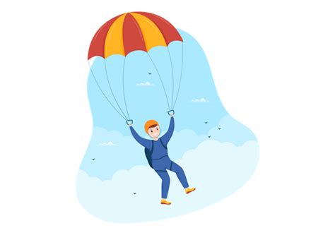 Best Premium Boy Deploys Parachute Illustration Download In Png