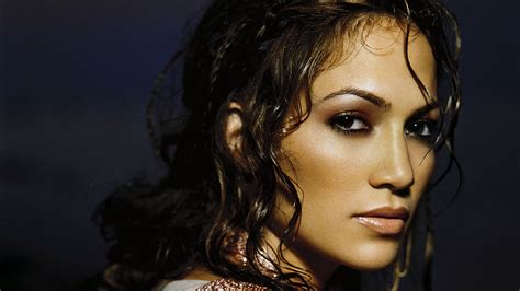 Wallpaper Face Model Long Hair Black Hair Jennifer Lopez Girl