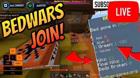 🔴minecraft Bedwars Live Now🔴join My Game And Be On Stream